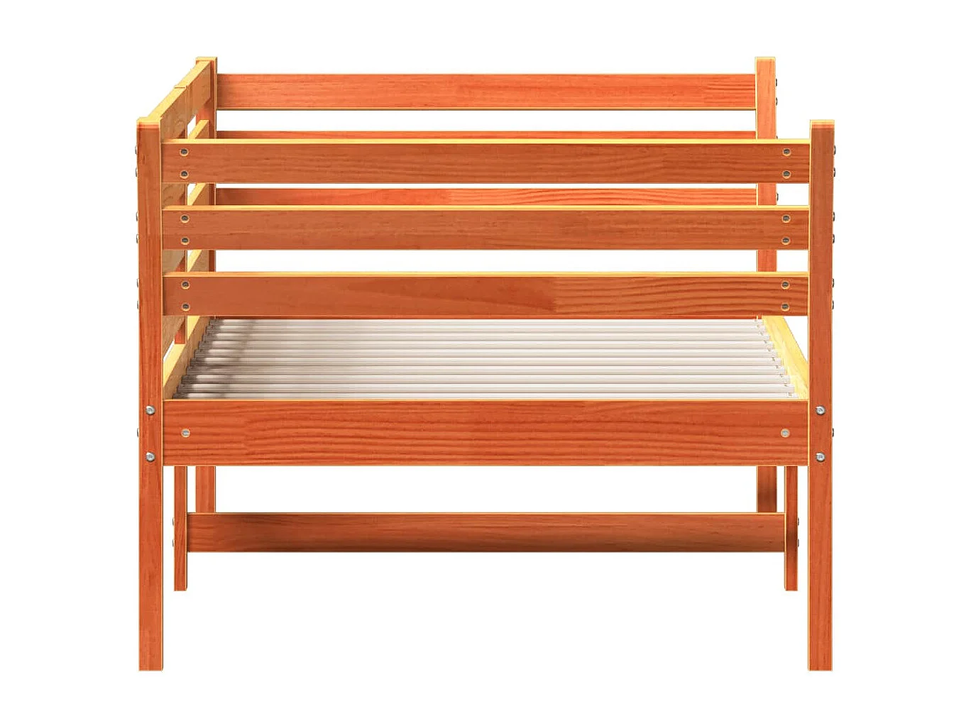 Lit de jour marron 100x200 bois de pin massif