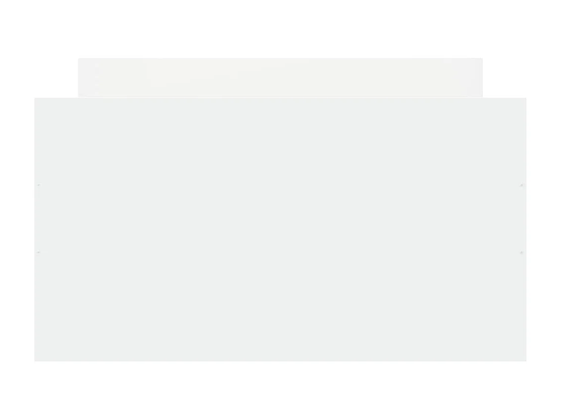 Cadre de lit avec tête de lit-pied de lit blanc 100x200