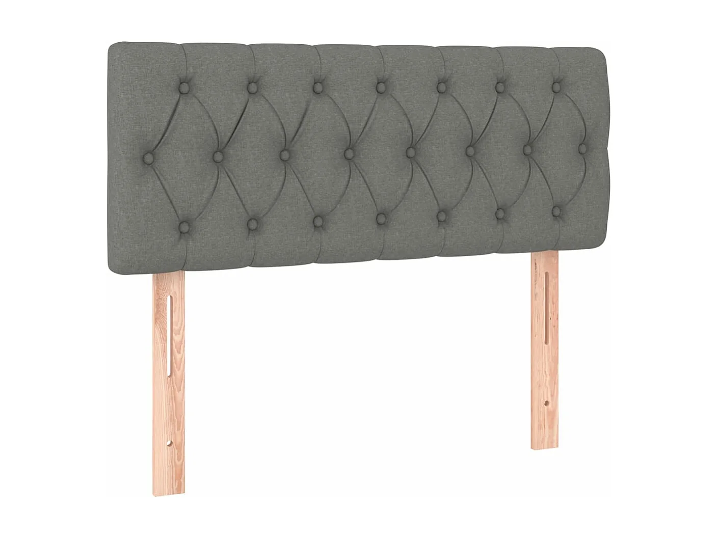 Lit à sommier tapissier avec matelas Gris foncé 100x200 Tissu 2