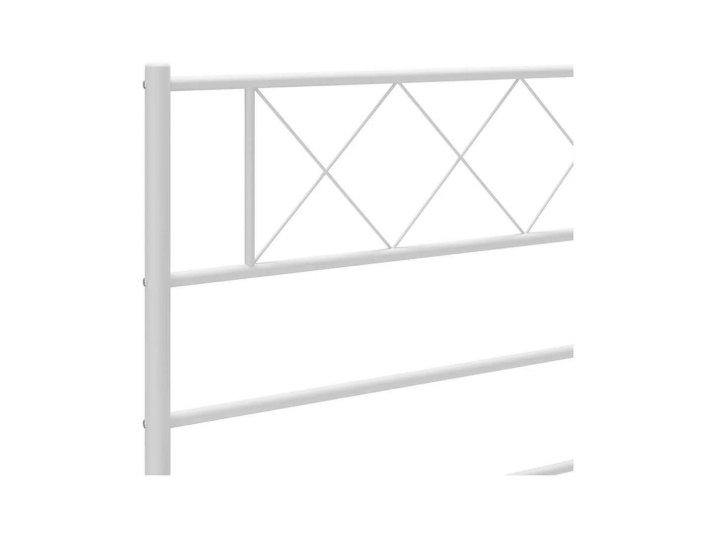 vidaXL Estructura de cama de metal con cabecero blanco 75x190 cm