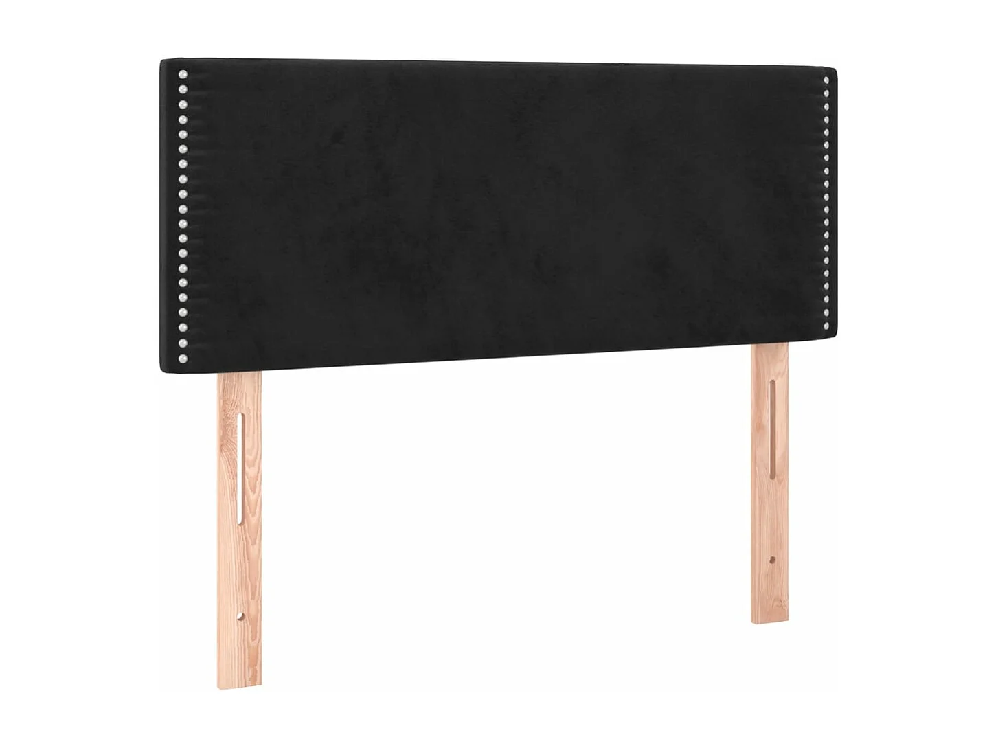 Sommier à lattes de lit avec matelas LED Noir 90x190 Velours