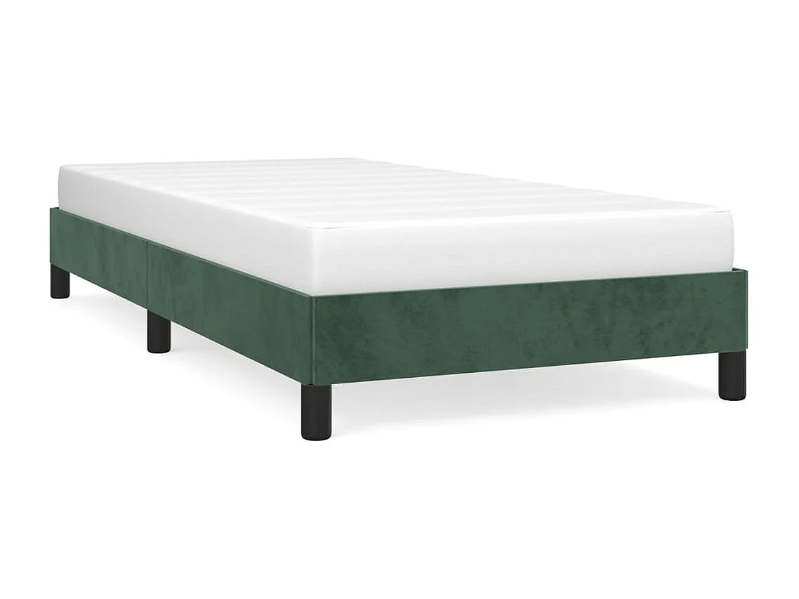 Cadre de lit Vert foncé 80x200 Velours