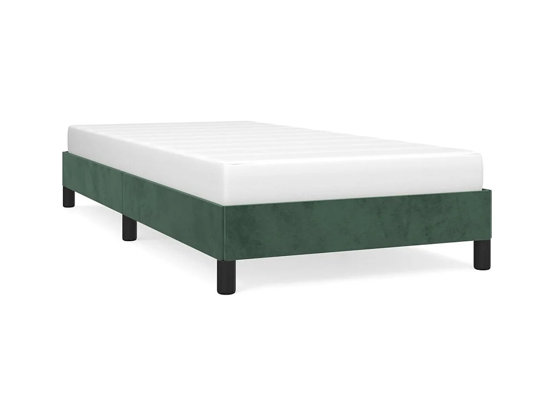 Cadre de lit Vert foncé 80x200 Velours