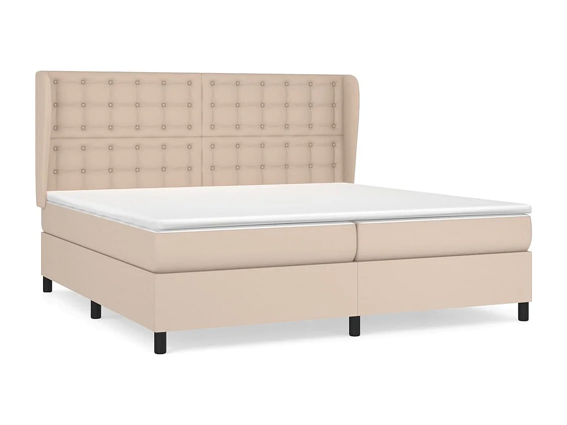 Sommier à lattes de lit avec matelas Cappuccino 200x200