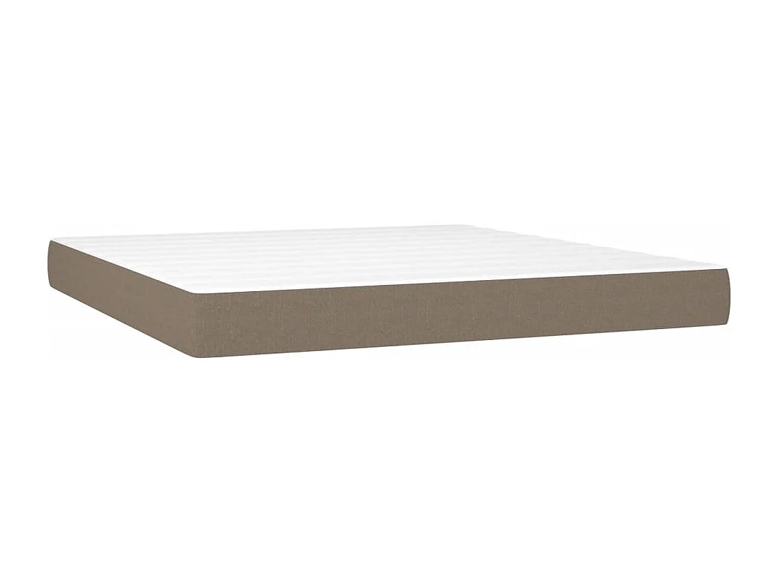 Lit à sommier tapissier avec matelas Taupe 160x200 Tissu 4