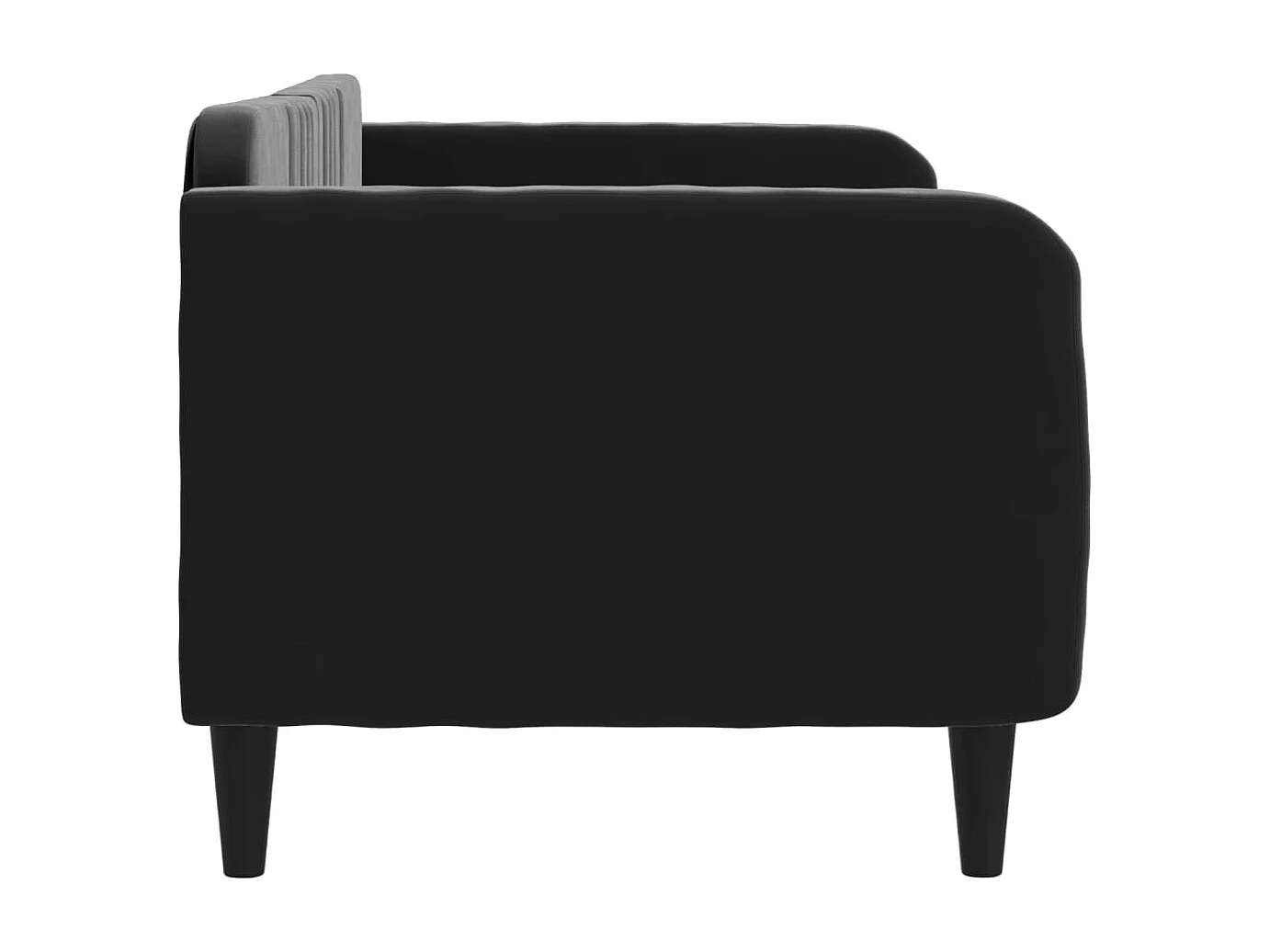 Lit de repos noir 80x200 velours