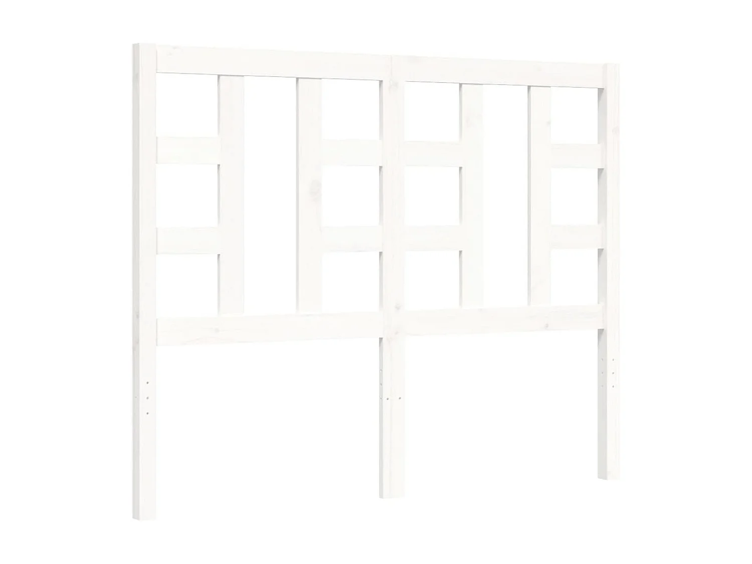 Cadre de lit avec tête de lit blanc 120x200 bois massif