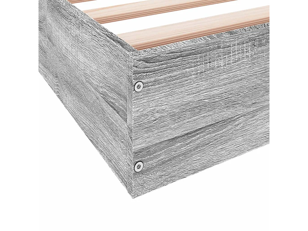 Cadre de lit sonoma gris 200x200 bois d'ingénierie