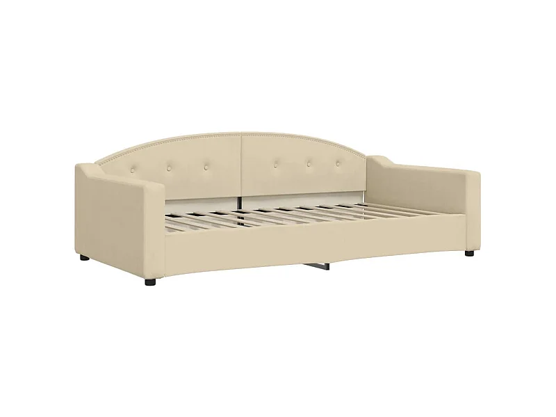 Lit de repos crème 100x200 tissu