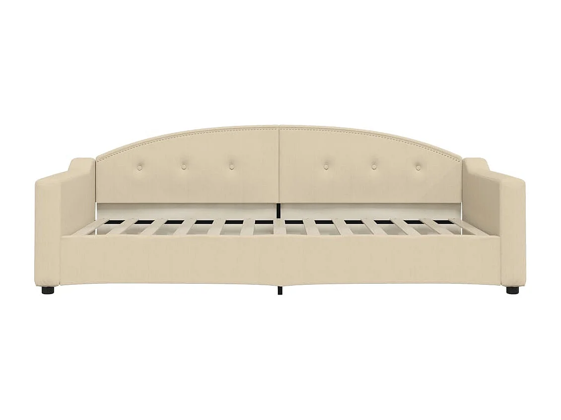 Lit de jour avec matelas crème 100x200 tissu