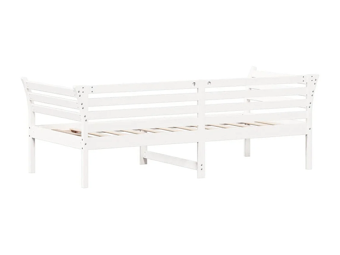 Lit de jour Blanc 80x200 Bois de pin massif