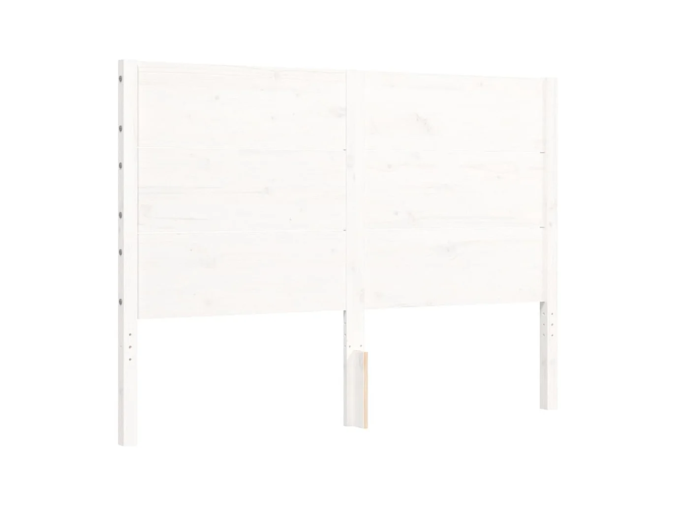 Cadre de lit avec tête de lit blanc 140x190 bois massif