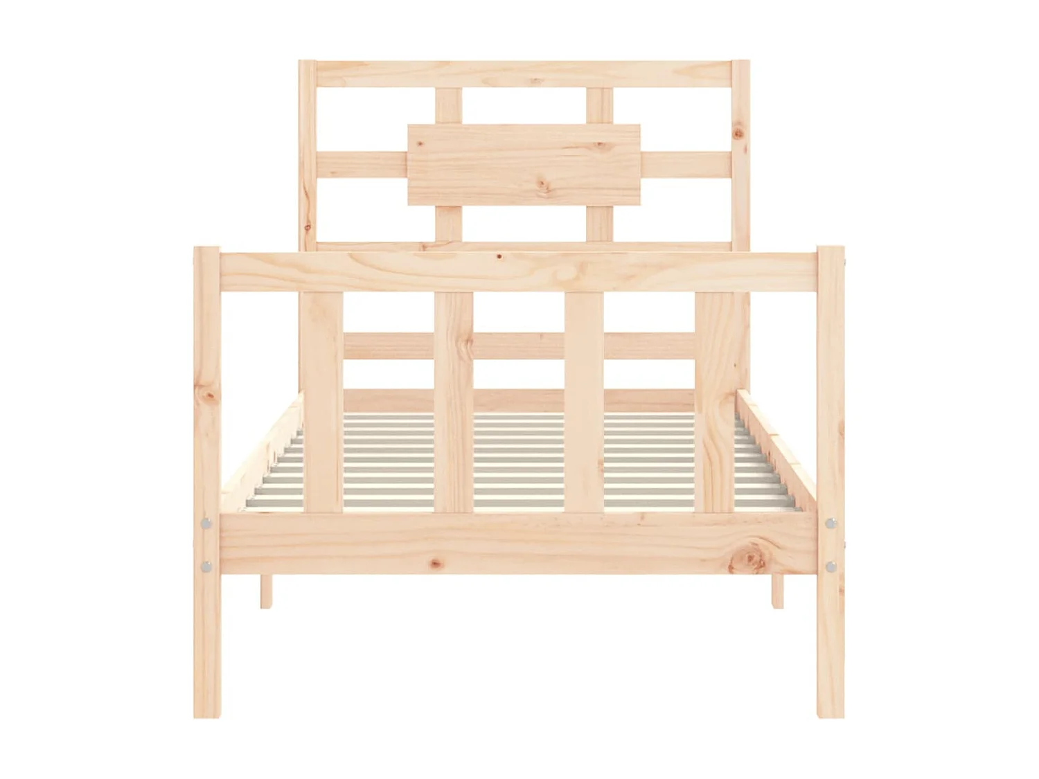 Cadre de lit avec tête de lit simple bois massif