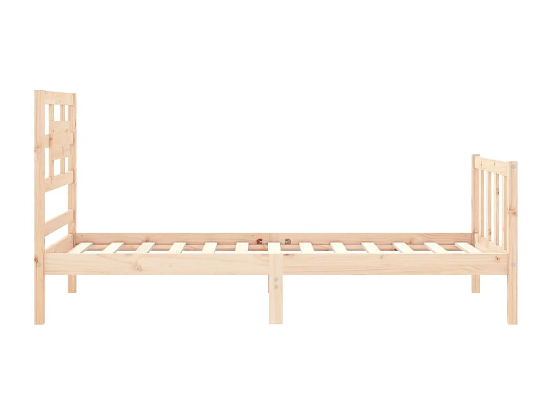 Cadre de lit avec tête de lit simple bois massif