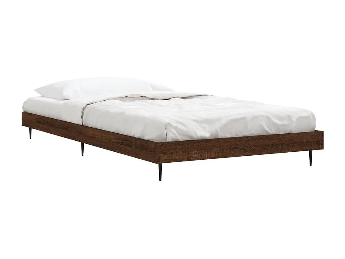 Cadre de lit chêne marron 90x190 bois d'ingénierie