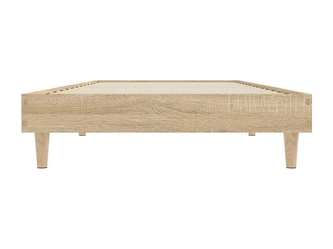 Cadre de lit chêne sonoma 75x190 bois d'ingénierie