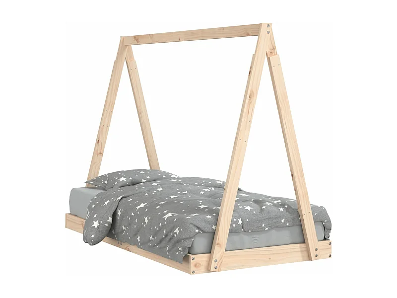 Cadre de lit pour enfant 80x160 bois de pin massif