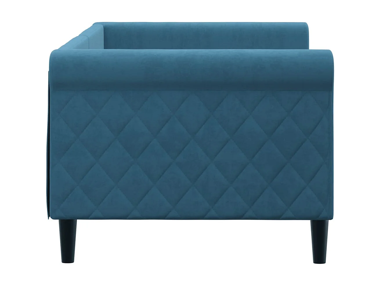 Lit de repos bleu 80x200 velours