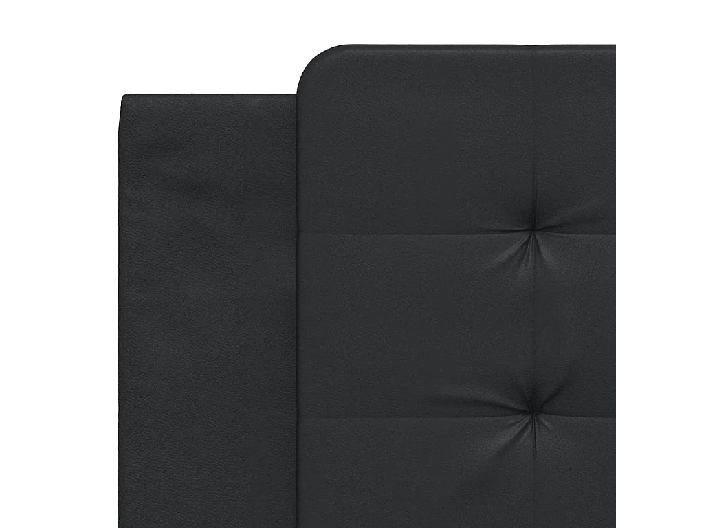 Lit avec matelas noir 180x200 similicuir