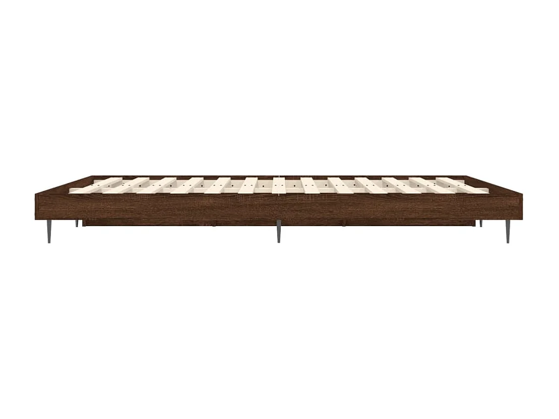 Cadre de lit chêne marron 135x190 bois d'ingénierie