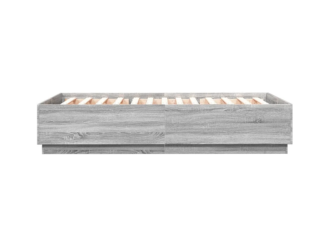 Cadre de lit sonoma gris 160x200 bois d'ingénierie