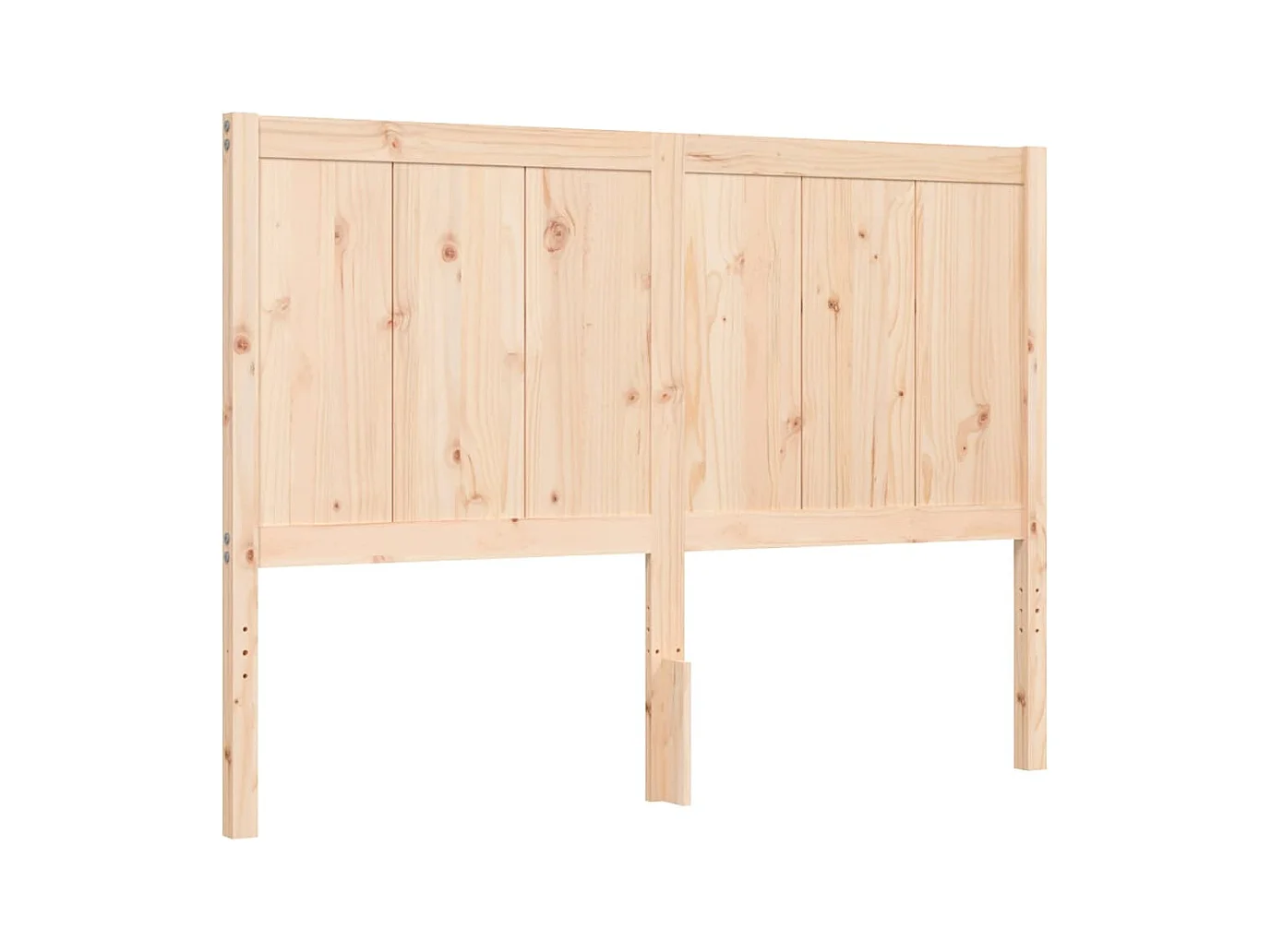Bedframe met hoofdbord massief hout 140x190 cm