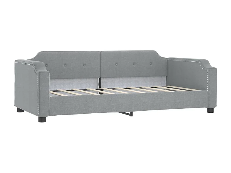 Lit de repos gris clair 90x200 Tissu
