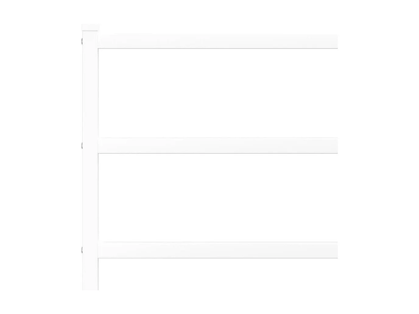 Cadre de lit métal avec tête de lit blanc 193x203