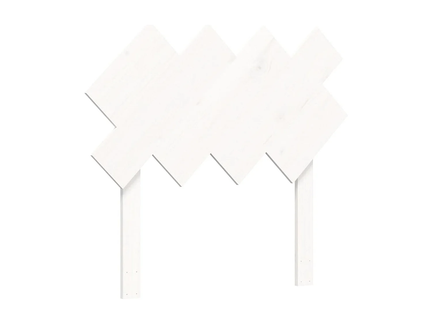 Cadre de lit avec tête de lit blanc 90x200 bois massif