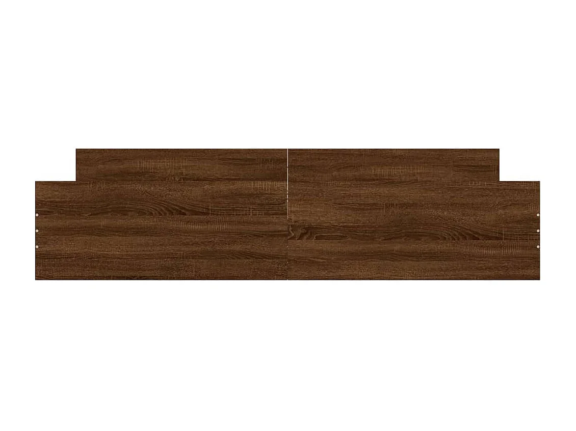 Cadre de lit tête de lit et pied de lit chêne marron 200x200