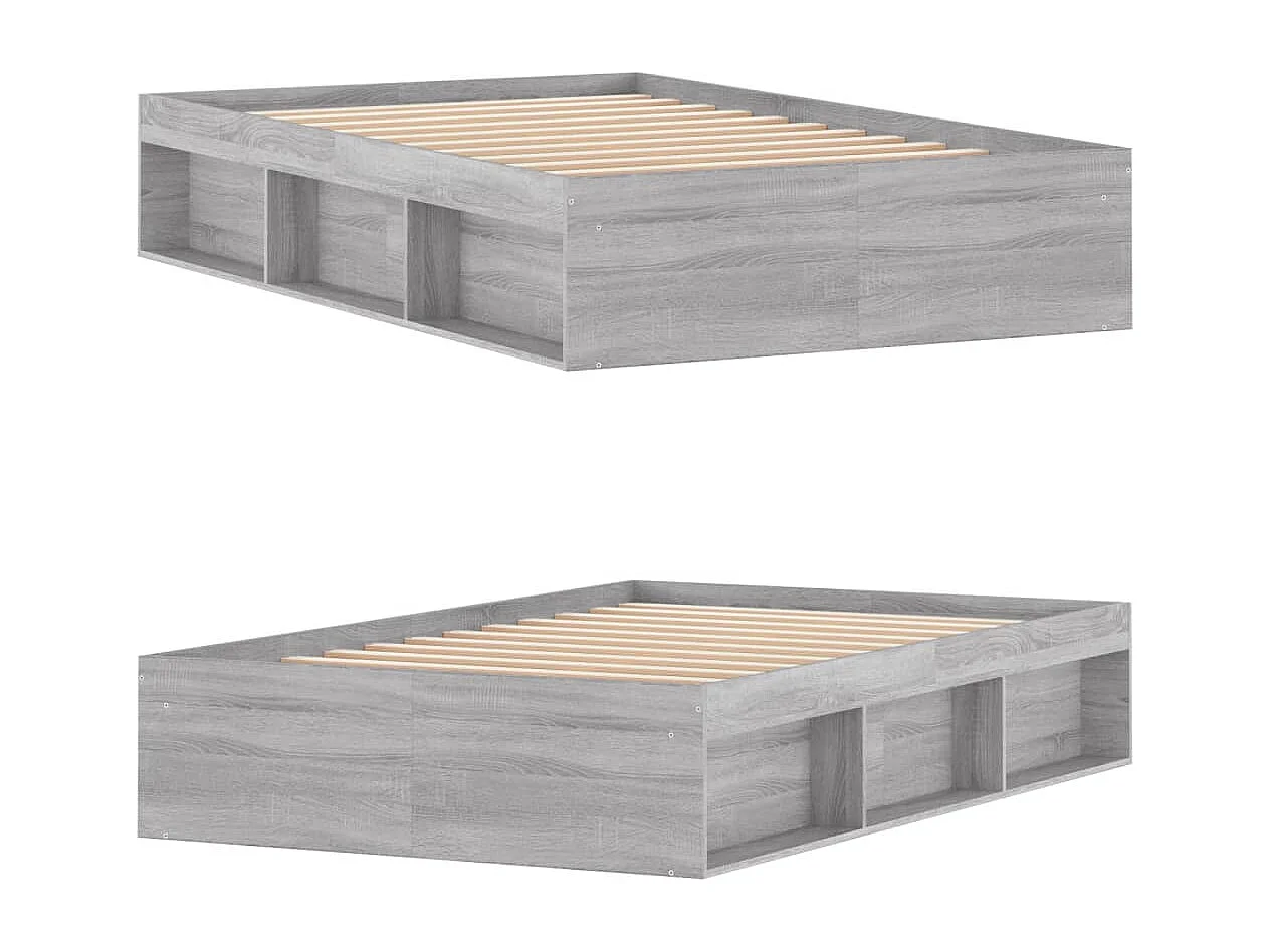 Cadre de lit sonoma gris 120x190 petit double