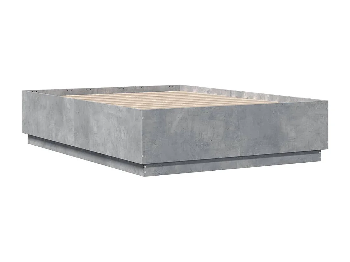 Cadre de lit gris béton 120x190 bois d'ingénierie