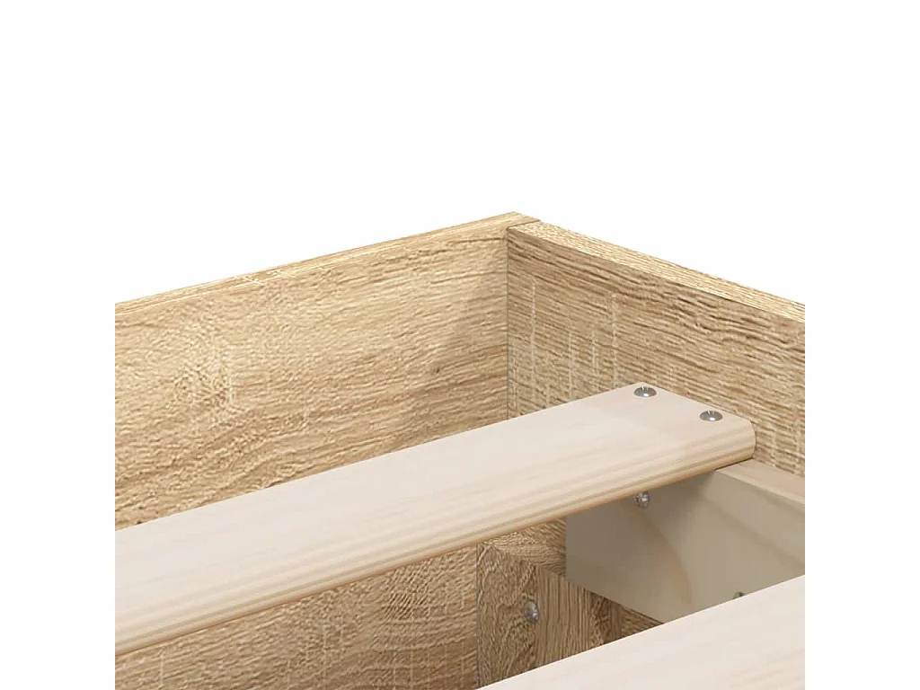 Cadre de lit à tiroirs chêne sonoma 180x200 bois d'ingénierie