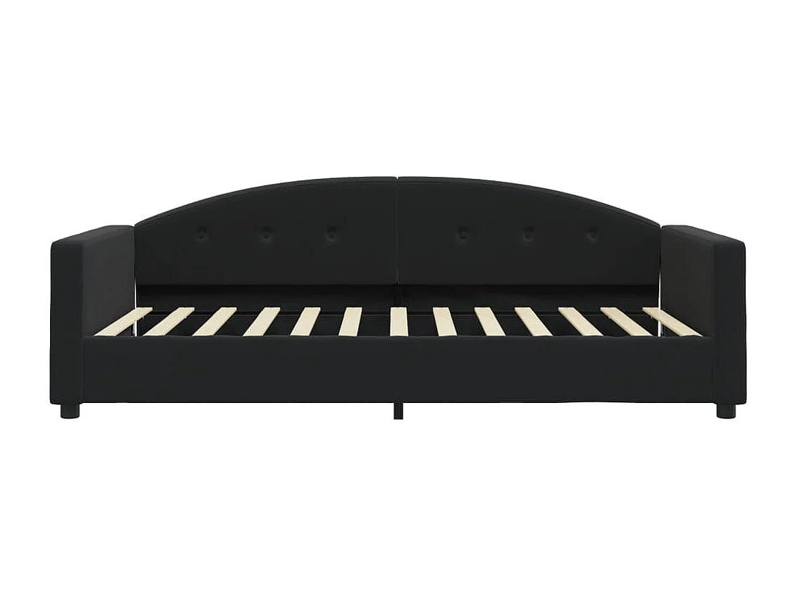 Lit de repos noir 100x200 velours