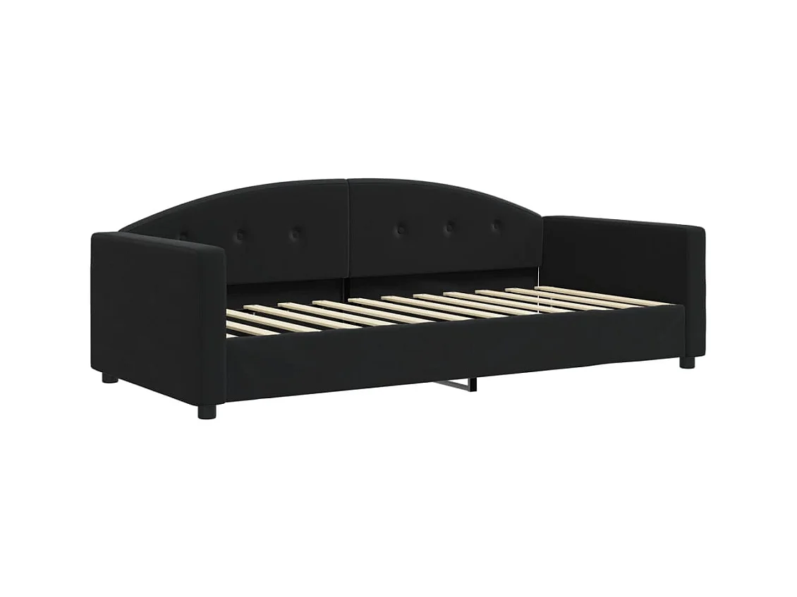 Lit de repos noir 90x200 velours