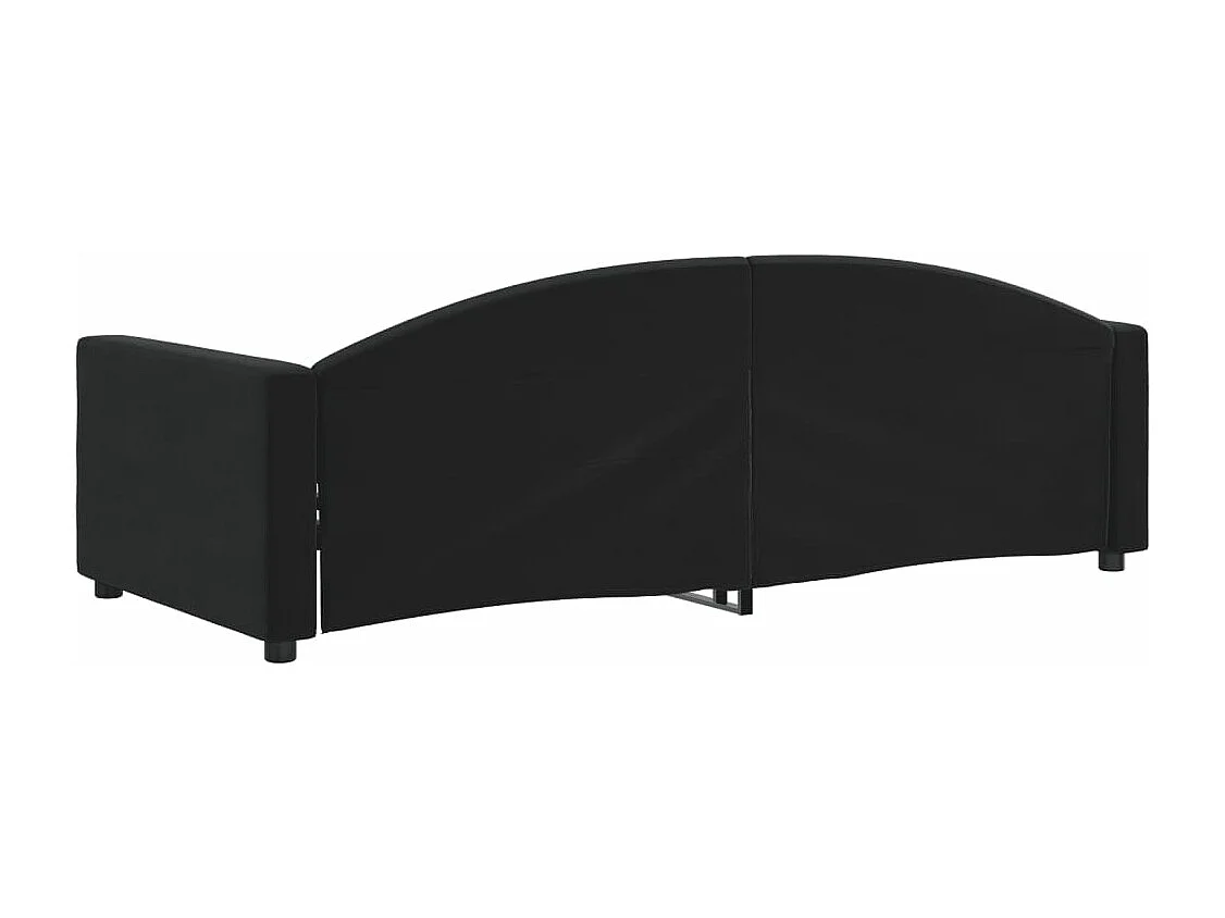 Lit de repos noir 90x200 velours