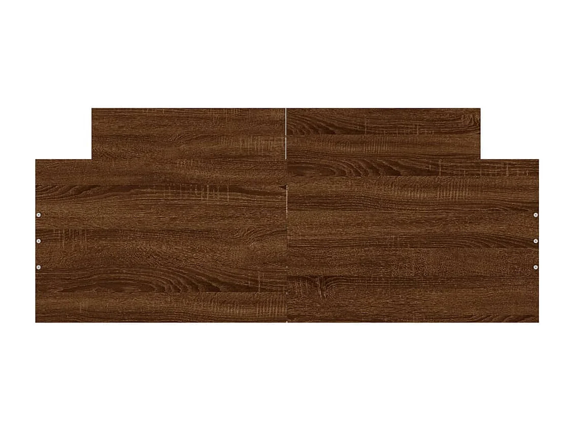 Cadre de lit tête de lit et pied de lit chêne marron 120x200