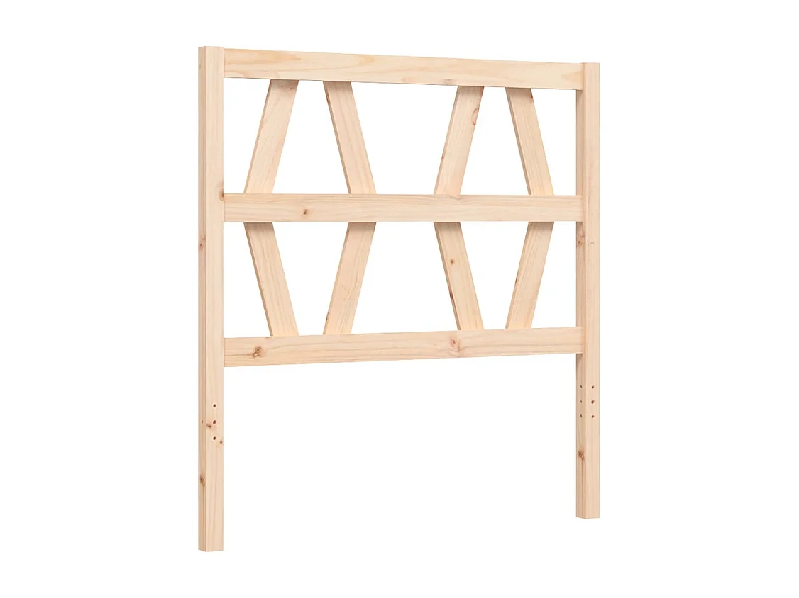 Cadre de lit avec tête de lit simple bois massif