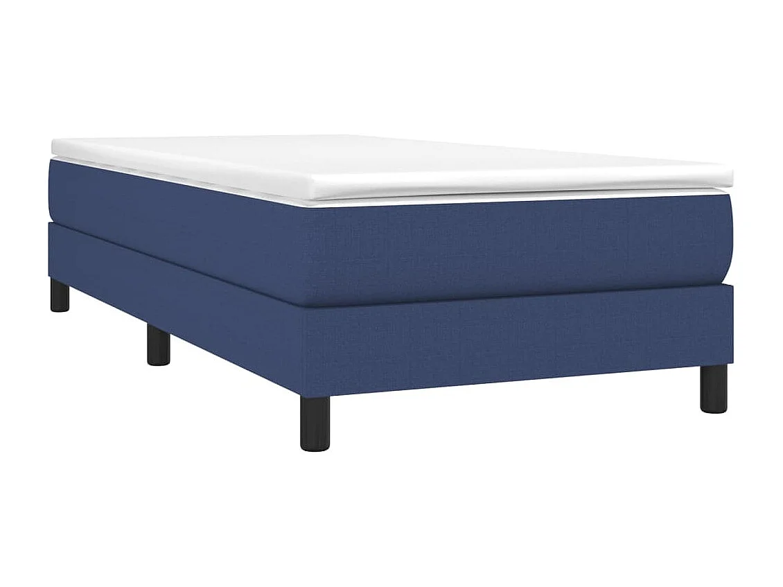 Sommier à lattes de lit avec matelas Bleu 90x200 Tissu