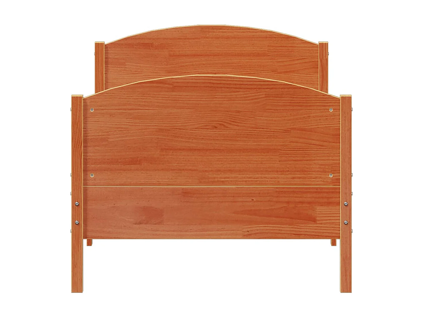 Cadre de lit avec tête de lit marron 90x200 bois de pin