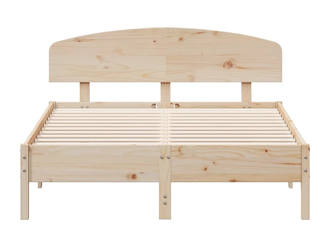 Cadre de lit avec tête de lit 140x190 bois de pin massif