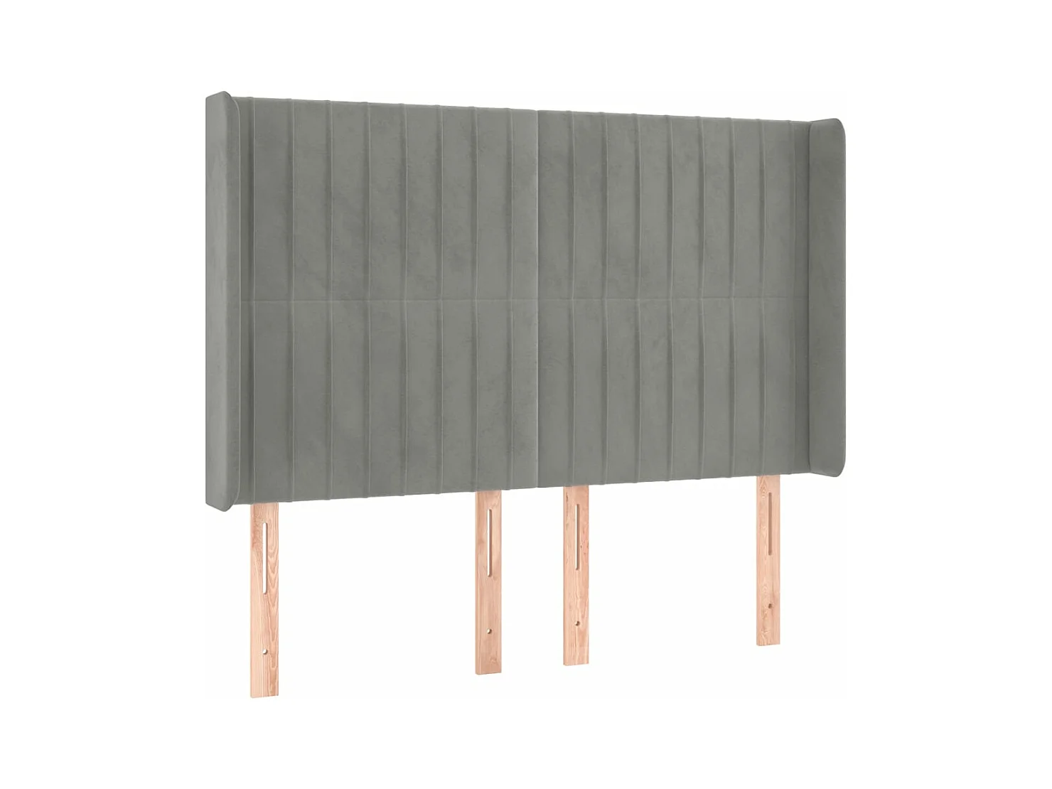 Sommier à lattes de lit matelas et LED Gris clair 140x190