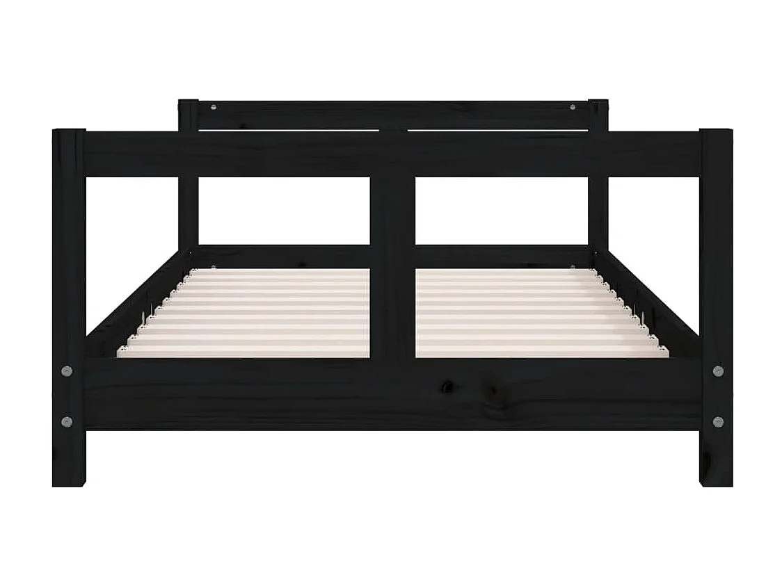 bedframe 80x160 cm massief grenenhout zwart