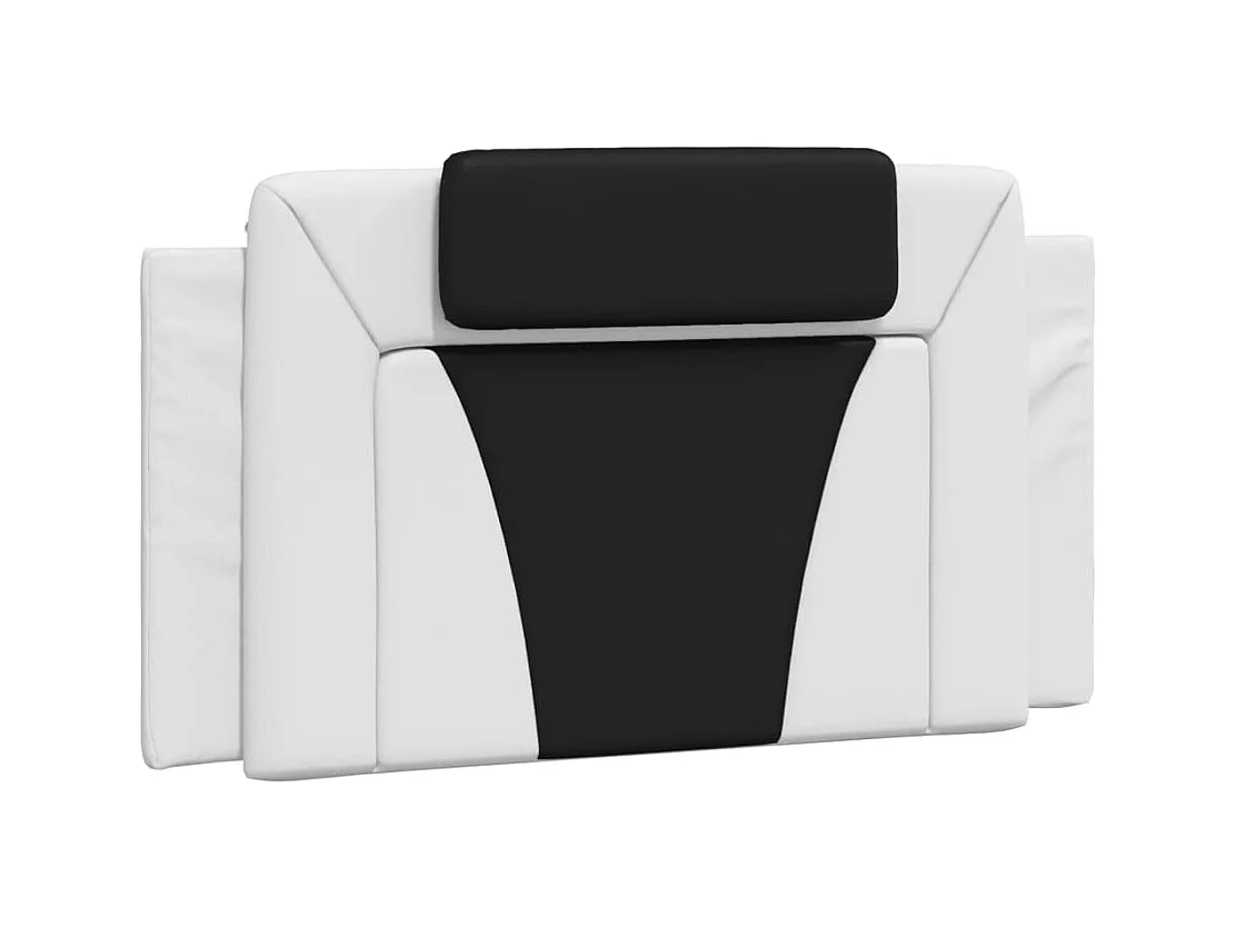 Lit avec matelas blanc et noir 100x200 similicuir