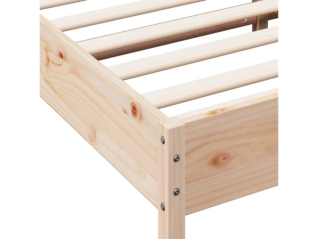 Cadre de lit avec tête de lit 200x200 Bois de pin massif