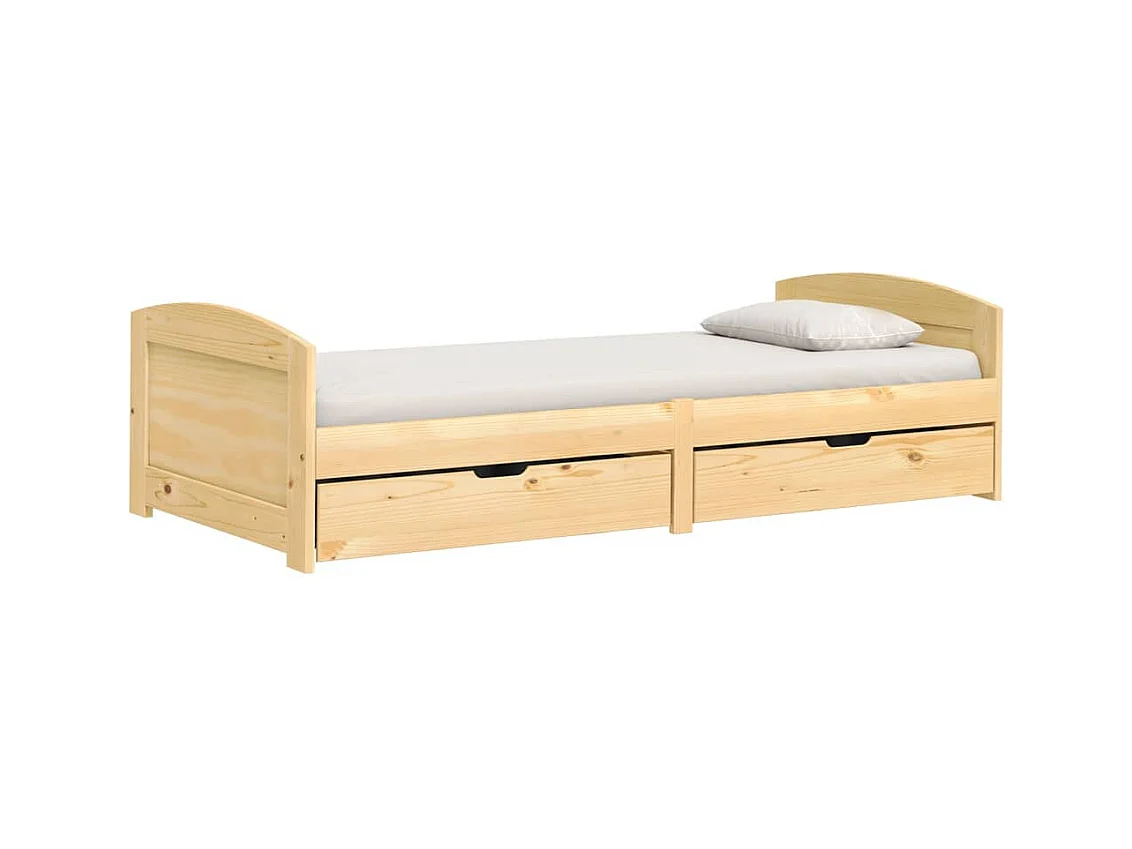 Lit de jour avec 2 tiroirs IRUN 90x200 bois de pin massif