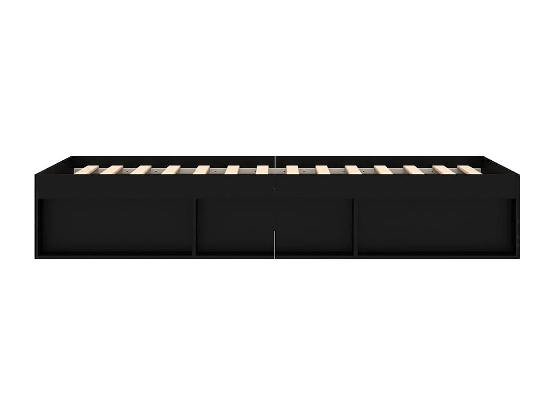 Cadre de lit noir 90x200