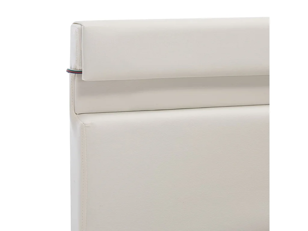 Bedframe met opslag hydraulisch LED kunstleer wit 160x200 cm