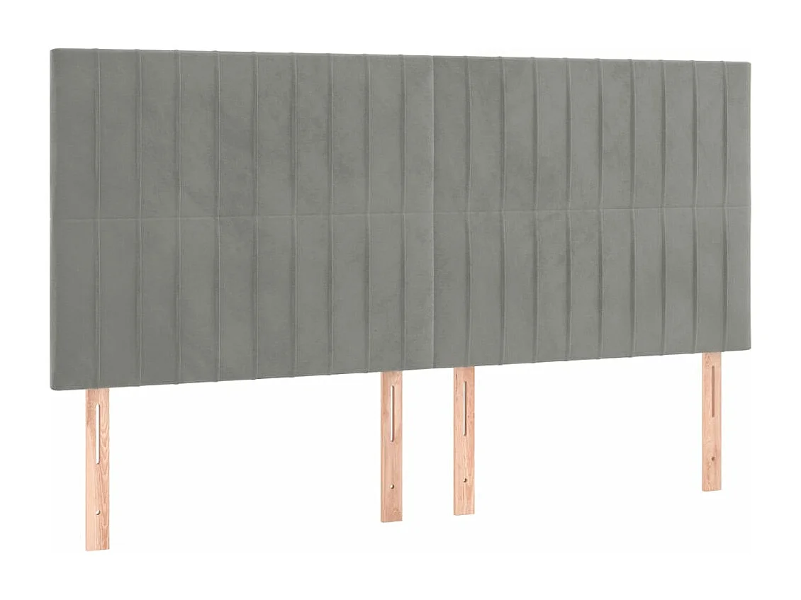 Sommier à lattes de lit matelas et LED Gris clair 200x200