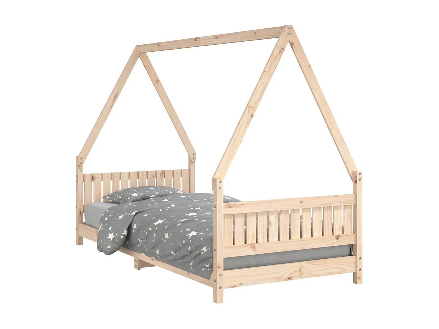 Cadre de lit pour enfants 90x200 bois de pin massif